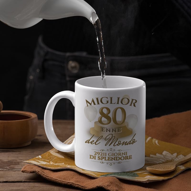 TeeDesign Vicces 80. Születésnapi Ajándék Bögre Férfiaknak - Karácsonyi Ötlet - 80 Years