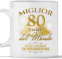 TeeDesign Vicces 80. Születésnapi Ajándék Bögre Férfiaknak - Karácsonyi Ötlet - 80 Years 1