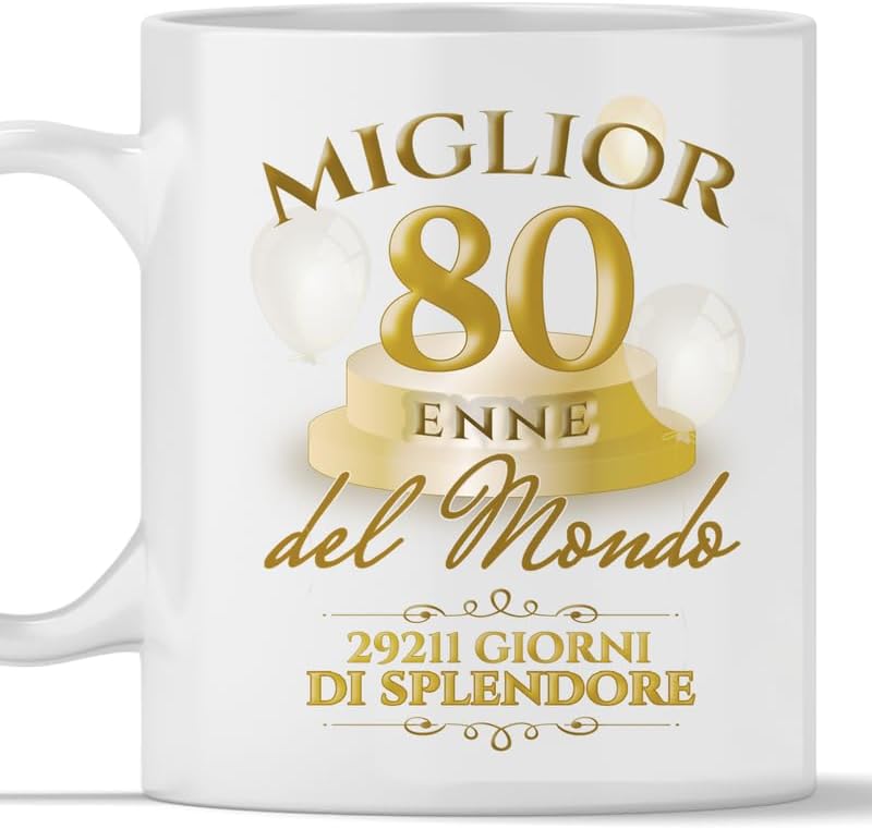 TeeDesign Vicces 80. Születésnapi Ajándék Bögre Férfiaknak - Karácsonyi Ötlet - 80 Years