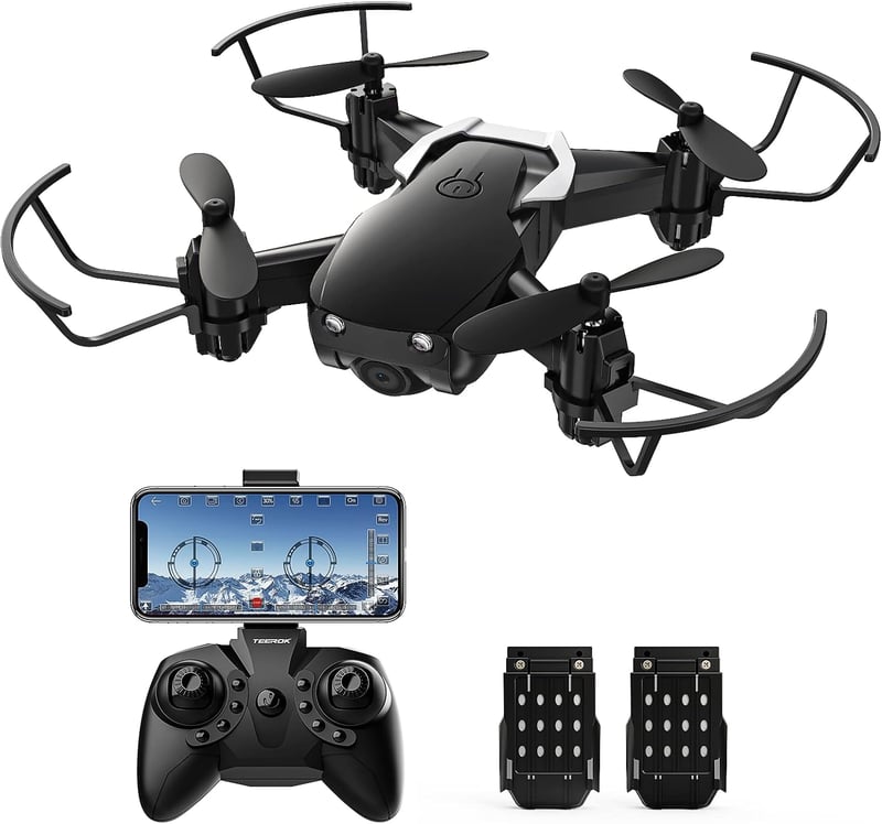 TEEROK T13 Mini Drón 720P Kamerával, 3 Akkumulátor, 30 Perc Repülés
