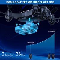 TEEROK T13 Mini Drón 720P Kamerával, 3 Akkumulátor, 30 Perc Repülés 5