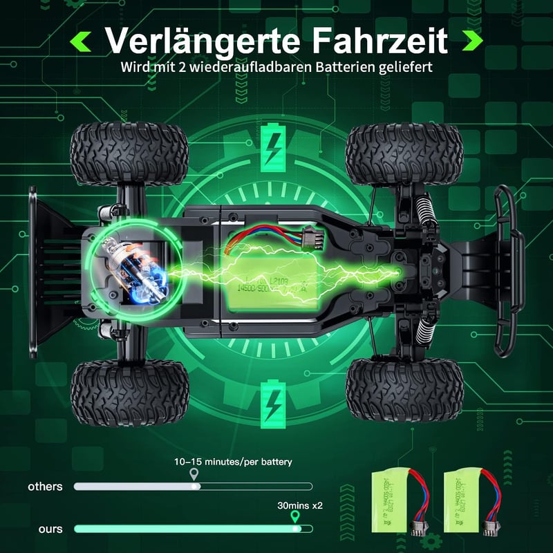 TEEROK TR11 Távirányított Autó 1:16 Offroad Buggy 2 Akkumulátor 60 perc