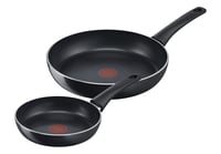 Set de 2 tigăi Tefal C27890 Generous Cook, 20/28 cm, inducție, indicator de temperatură Thermo-Signal, antiaderent, adânc, negru 1