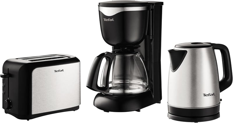 Tefal CM3408 Mini Üveg Kávéfőző 600W 6 Csészés Fekete Rozsdamentes
