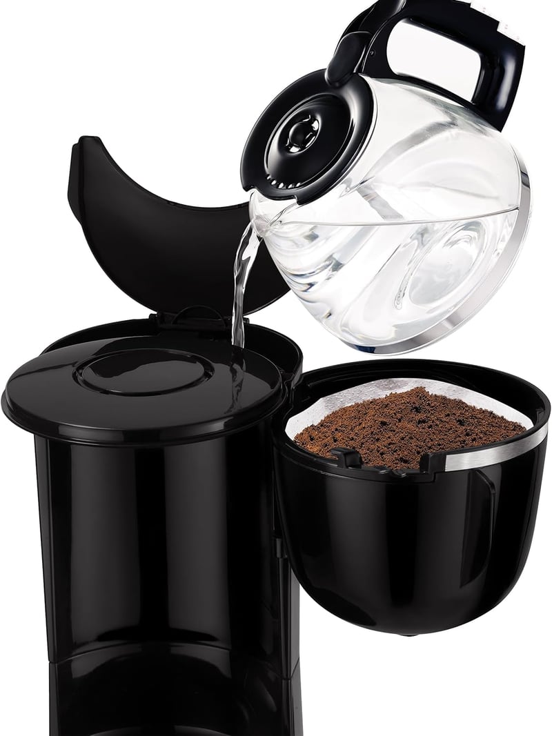 Tefal CM3408 Mini Üveg Kávéfőző 600W 6 Csészés Fekete Rozsdamentes