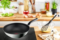 Tefal Comfort Max G7261944 nerezová panvica wok s nepriľnavým povrchom, 28 cm, indukcia, indikátor teploty Thermo-Spot 3