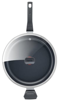 Tigaie Tefal Easy Cook & Clean 28 cm, strat antiaderent, indicator Thermo-Signal, capac din sticlă, negru, Made in France 2