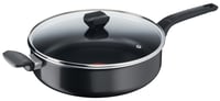 Tigaie Tefal Easy Cook & Clean 28 cm, strat antiaderent, indicator Thermo-Signal, capac din sticlă, negru, Made in France 1