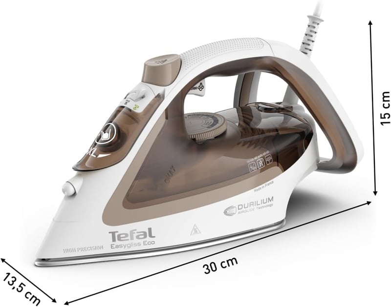 Tefal Easygliss Eco 2800W gőzvasaló 240g/min gőzlökés Durilium soleplate