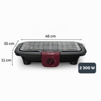 Tefal Easygrill Adjust BG90E5 elektromos asztali grill, 2300 W, 870 cm² - fekete/burgundi 2
