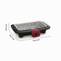 Tefal Easygrill Adjust BG90E5 elektromos asztali grill, 2300 W, 870 cm² - fekete/burgundi 3