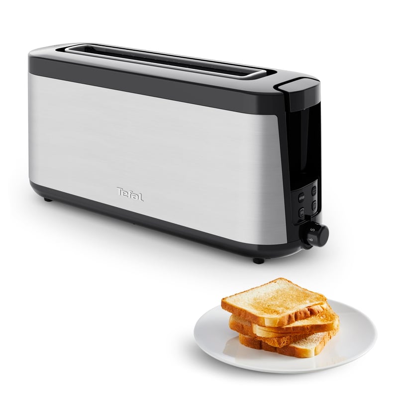 Hriankovač Tefal Element TL4308, 7 stupňov opekania, 1000 W, nerez-čierna, dlhý otvor