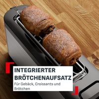 Hriankovač Tefal Element TL4308, 7 stupňov opekania, 1000 W, nerez-čierna, dlhý otvor 6