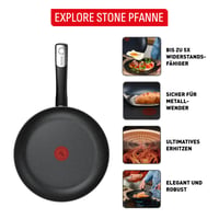 Panvica Tefal Explore Stone G7 28 cm – Nepriľnavá indukčná panvica s indikátorom teploty Thermo-Signal a kamenným povrchom odolným voči poškriabaniu G01106 3