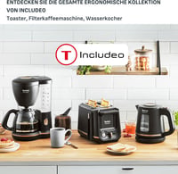 Tefal KI5338 Includeo 1 literes vízforraló 2400W 360° forgótalp szűrővel 9