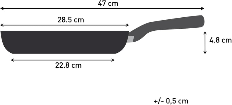 Tefal Hard Titanium Essential 28 cm-es serpenyő, tapadásmentes bevonattal, hőjelzővel