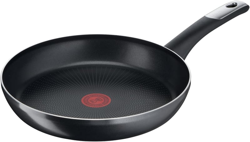 Tefal Hard Titanium Essential 28 cm-es serpenyő, tapadásmentes bevonattal, hőjelzővel