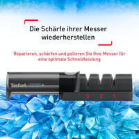 Tefal Ice Force 3 fokozatú kés élezőgép, rozsdamentes acél késekhez, kerámia csiszolókorong, fekete - knife sharpener 6