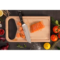 Tefal Ice Force Drveni blok za noževe s 5 noževa – Nož za kruh 20 cm, profesionalni kuhinjski set noževa s stalkom 9
