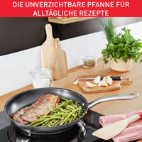 Tigaie cu inducție Tefal Infinite H81507, 30 cm, înveliș antiaderent, indicator Thermo-Signal, oțel inoxidabil premium, compatibilă cu toate sursele de căldură 6