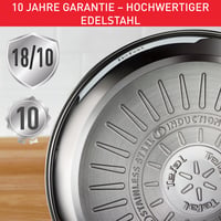 Tigaie cu inducție Tefal Infinite H81507, 30 cm, înveliș antiaderent, indicator Thermo-Signal, oțel inoxidabil premium, compatibilă cu toate sursele de căldură 3