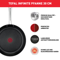 Tigaie cu inducție Tefal Infinite H81507, 30 cm, înveliș antiaderent, indicator Thermo-Signal, oțel inoxidabil premium, compatibilă cu toate sursele de căldură 2