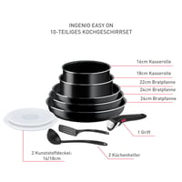 Tefal Ingenio Easy On 10 részes edénykészlet levehető nyéllel, takarékos tárolás, tapadásmentes bevonat, L15999 2