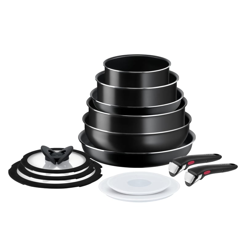 Súprava riadu Tefal Ingenio Easy On L15992, 13-dielna, s odnímateľnou rukoväťou, úsporné skladovanie, nepriľnavý povrch