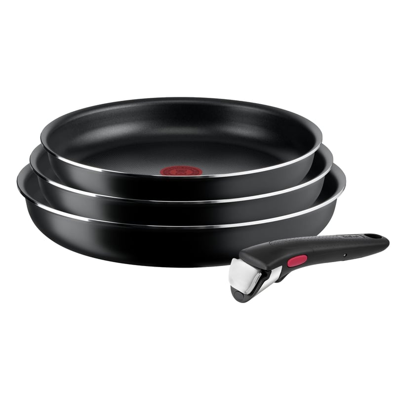 Tefal Ingenio Easy On L15992 set tava, 3 kom, 22/24/26 cm, s odvojivom ručkom, neprianjajući titanijski sloj, crna, perivo u perilici posuđa