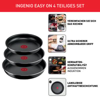 Tefal Ingenio Easy On L15992 set tava, 3 kom, 22/24/26 cm, s odvojivom ručkom, neprianjajući titanijski sloj, crna, perivo u perilici posuđa 3