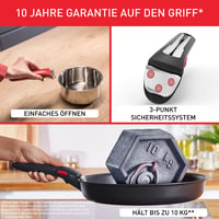 Tefal Ingenio Easy On L15992 set tava, 3 kom, 22/24/26 cm, s odvojivom ručkom, neprianjajući titanijski sloj, crna, perivo u perilici posuđa 6