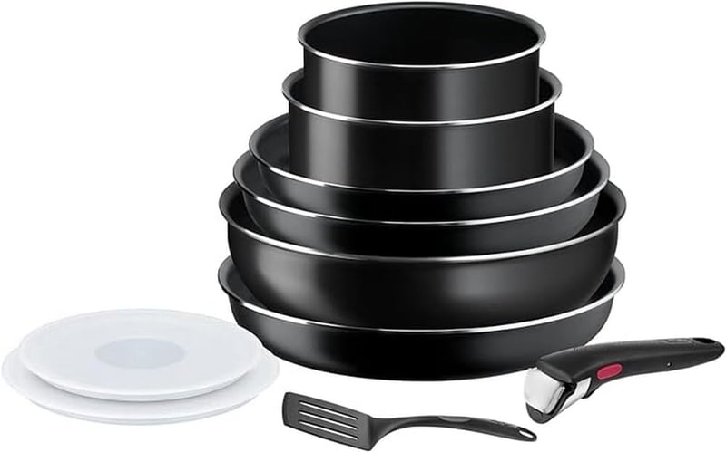 Sada riadu Tefal Ingenio Easy On L1599802, 10 dielov – Nepriľnavý povrch, stohovateľná, vhodná do umývačky riadu, 22/24/26 cm