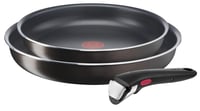 Sada panvíc Tefal Ingenio Easy Plus L1509202, 2 ks, 24/28 cm, odnímateľná rukoväť, nepriľnavý povrch, vhodná do umývačky riadu, čierna 1