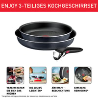 Tefal Ingenio Enjoy L72390 3 részes serpenyőszett levehető nyéllel, 24/28 cm, egymásba rakható, indukciós, tapadásmentes bevonat 3