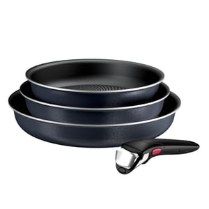 Tefal Ingenio Enjoy set tava, 3 dijela, 22/24/28 cm, odvojiva ručka, indukcija, neprianjajući sloj, titan premaz, perivo u perilici posuđa