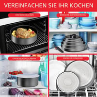 Set de vase Tefal Ingenio L7619402 Daily Chef On, 20 piese, pentru inducție, înveliș antiaderent, stivuibil, compatibil cu mașina de spălat vase 6