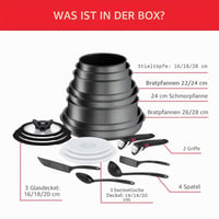 Set de vase Tefal Ingenio L7619402 Daily Chef On, 20 piese, pentru inducție, înveliș antiaderent, stivuibil, compatibil cu mașina de spălat vase 2