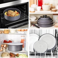 Set de vase Tefal Ingenio L7669902 Natural On, 14 piese, pentru inducție, înveliș antiaderent, stivuibil, compatibil cu mașina de spălat vase, fabricat în Franța 5