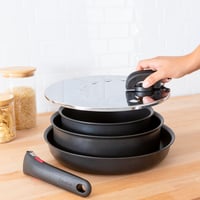 Capac din oțel inoxidabil Tefal Ingenio L98298 20-28 cm, anti-stropire, reglabil, stivuibil, compatibil cu mașina de spălat vase 6