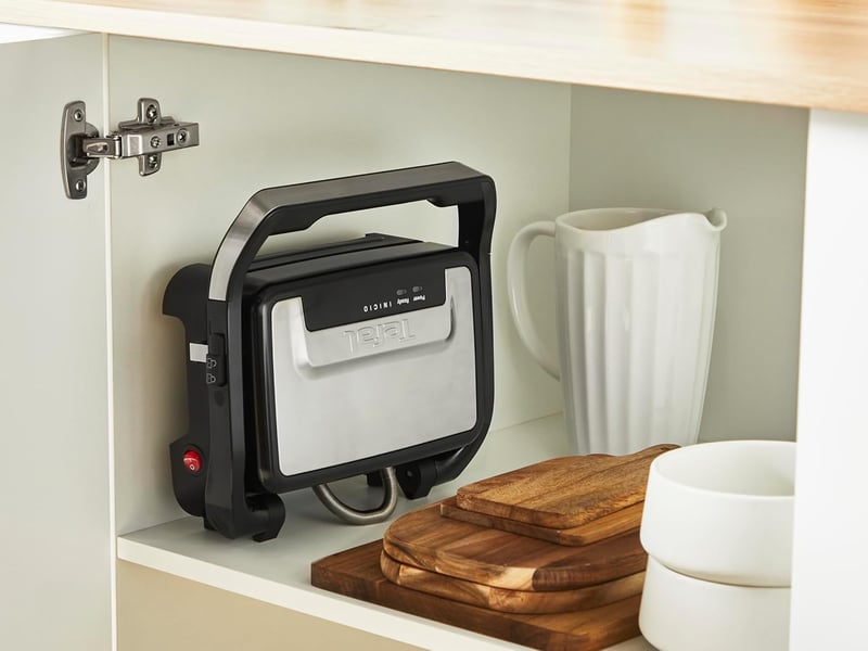 Tefal Inicio Compact 2az1ben Kontakt és Panini Grill 1000W Rozsdamentes