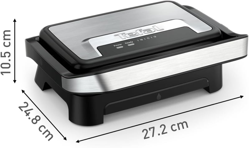 Tefal Inicio Compact 2az1ben Kontakt és Panini Grill 1000W Rozsdamentes