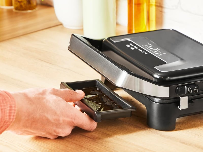 Tefal Inicio Compact 2az1ben Kontakt és Panini Grill 1000W Rozsdamentes