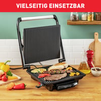 Grătar electric și sandwich maker Tefal Inicio GC241D 2000W cu plăci antiaderente, pentru friptură, panini, legume, oțel inoxidabil, negru, 36.3x10.8x33.2 cm 2