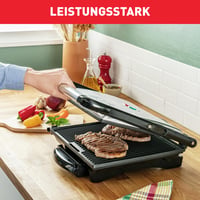 Grătar electric și sandwich maker Tefal Inicio GC241D 2000W cu plăci antiaderente, pentru friptură, panini, legume, oțel inoxidabil, negru, 36.3x10.8x33.2 cm 4