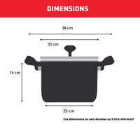 Tefal Intuition XL rozsdamentes acél fazék üvegfedővel, 36 cm, 17,5 L, indukciós főzőlaphoz, szegecses fogantyúkkal 7