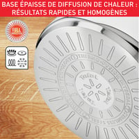 Tefal Intuition XL rozsdamentes acél fazék üvegfedővel, 36 cm, 17,5 L, indukciós főzőlaphoz, szegecses fogantyúkkal 3