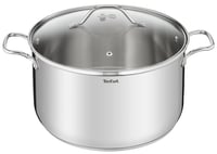 Tefal Intuition XL rozsdamentes acél fazék üvegfedővel, 36 cm, 17,5 L, indukciós főzőlaphoz, szegecses fogantyúkkal 1