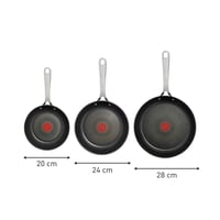 Set tava Tefal Jamie Oliver Cook's Direct On 20/24/28 cm, neprianjajuće, za indukciju, pogodno za pećnicu, ručka od nehrđajućeg čelika, E304S344 6