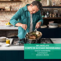 Panvica z nehrdzavejúcej ocele Tefal Jamie Oliver Cook Smart, 28 cm, indukčná, bez povrchovej úpravy, dno Thermofusion, vhodná do umývačky riadu 2