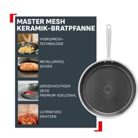 Tigaie ceramică Tefal Master Mesh E5330404, 24 cm, tehnologie HybridMesh, suprafață rezistentă la zgârieturi, formă adâncă, compatibilă cu toate sursele de căldură, oțel inoxidabil 2